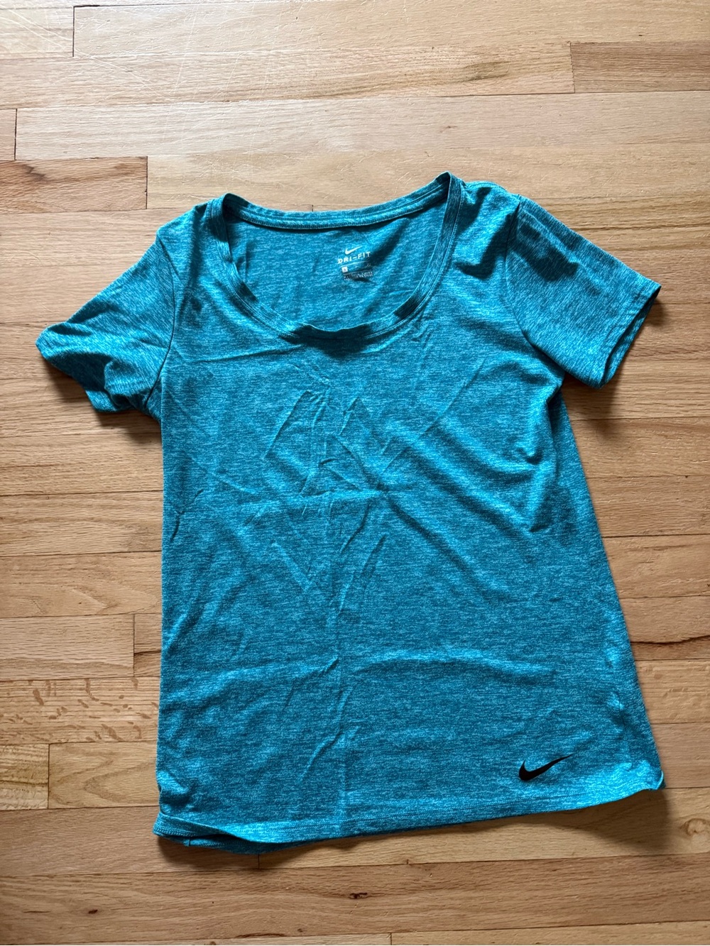 Nike Women's Teal Scoop Neck Dri-FIT Tee
